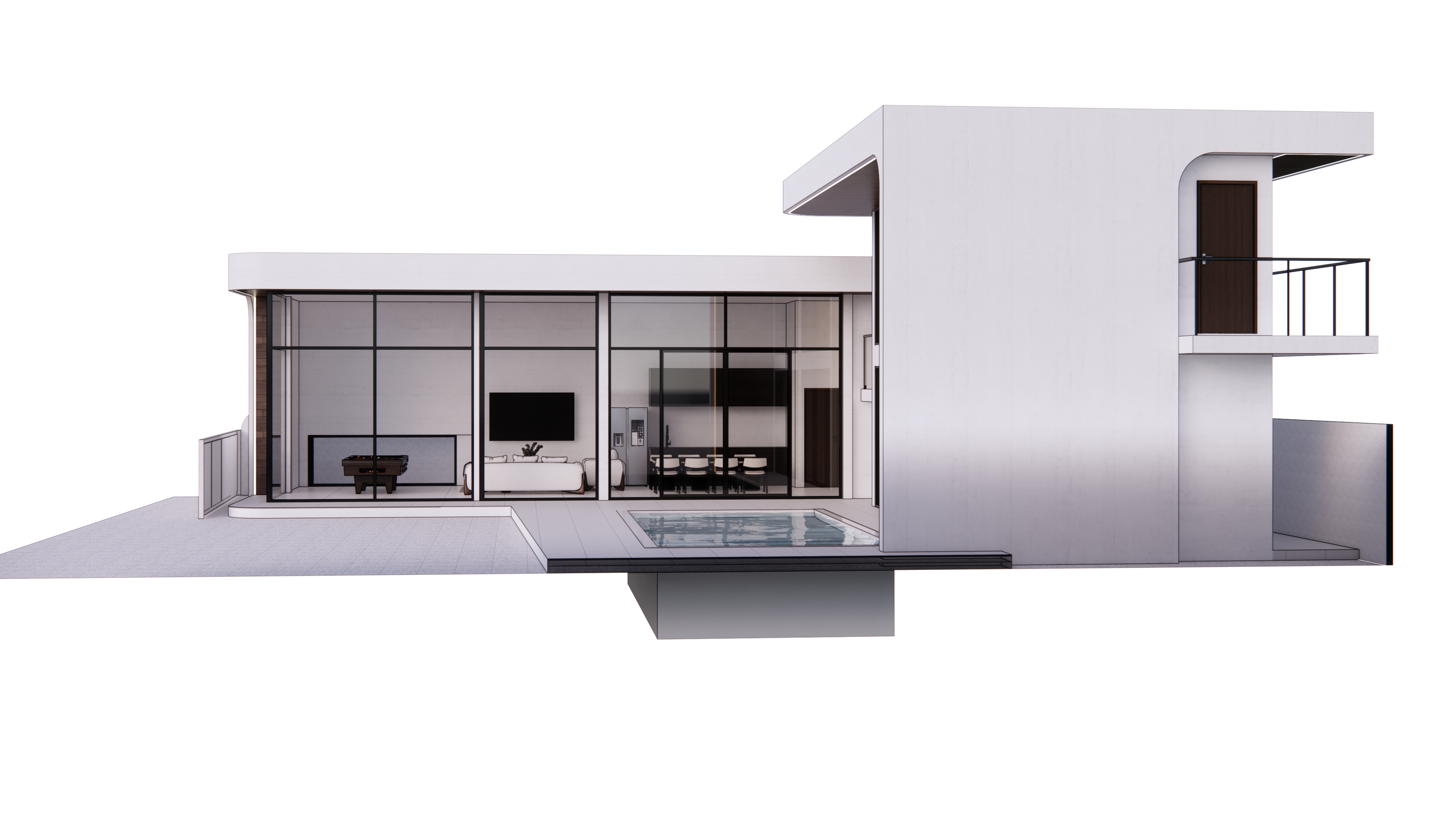 ห้องนอนพูลวิลล่าพัทยา 3 ห้องนอน